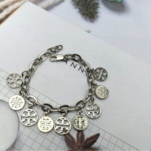 Tory Burch Silver Charm Bracelet